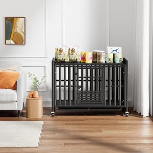 Caisse pour chien robuste de 42 pouces, cadre en acier épaissi, chenil indestructible pour grands chiens très anxieux, 3 portes, 4 roues verrouillables, 2 - Product Image 5