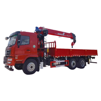 Grue hydraulique montée par tricycle de 8 tonnes, grue mobile de tracteur de 8 tonnes