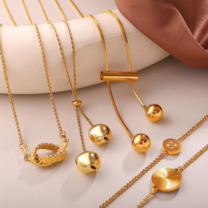 สร้อยคอสไตล์สาวหวานเท่แบบยุโรปอเมริกัน  วัสดุสแตนเลส  รูปทรงหยดน้ำ  พร้อมพู่ห้อย  เหมาะสำหรับผู้หญิง - Product Image 2