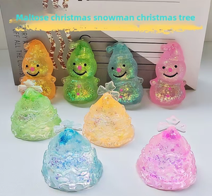 Juguete Blandito de Malta TPR con Diseño de Muñeco de Nieve Navideño, con Lentejuelas y Purpurina, de Recuperación Lenta, Antiestrés, para Aliviar el Estrés, Regalo Promocional al por Mayor - Product Image 3