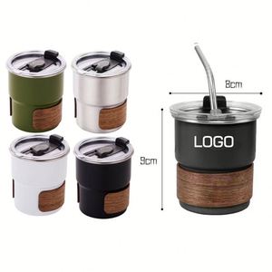 Gobelets à bière en acier inoxydable écologiques avec logo personnalisé, mini-gobelets de fête pour voiture, isolation thermique 6-12 heures, design moderne - Product Image 2