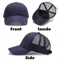 Gorras de Béisbol Premium de 5 Paneles, Tela de Pana Transpirable, Ajustables con Cierre a Presión, Gorras Trucker de Malla Deportivas para Golf y Deportes al Aire Libre