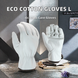Gants de sécurité en cuir blanc, gants de travail à doigts entiers, coupe-vent, unisexes, pour usage extérieur en hiver - Product Image 2