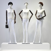 Mannequin de vitrine de magasin de vêtements, bras en bois flexible, corps entier, modèle féminin sexy, tête en fibre de verre, mannequin debout sans tête