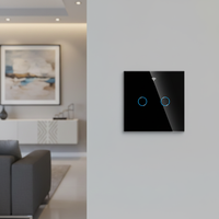 Interrupteur intelligent Bingoelec Tuya Zigbee 1000W avec panneau tactile en verre trempé et télécommande, nécessitant un fil neutre