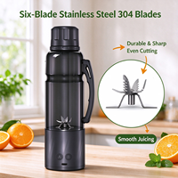Nieuwe 2-in-1 draagbare blender & molen 360W fruitpers beker Pulse Tritan materiaal Oplaadbare 6000mAh batterij Persoonlijke smoothie