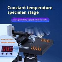 Microscope numérique professionnel haute puissance pour analyseur de sperme animal nouvelle visualisation chauffage à température constante 1 an de garantie