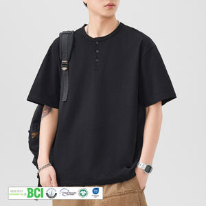 เสื้อฮีนลีย์ผลิตตามสั่ง ผ้าเปล่า 250GSM หนัก น้ำหนักมาก ผ้ายืด/ไนลอน แห้งเร็ว เสื้อผ้าสตรีทแวร์ แขนสั้น ยูนิเซ็กซ์ - Product Image 1