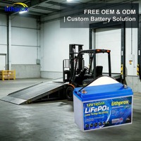 Batterie de chariot élévateur au phosphate de fer et de lithium de qualité supérieure, cycle profond, 12V 120AH, pour centre de distribution, longue durée de vie, CE FCC RoHS OEM ODM