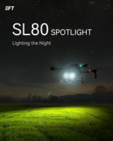 Projecteur UAV en plastique étanche IP67 EFT Original, diamètre 25mm 30mm, SL80 80W, haute luminosité, contrôle automatique de la température
