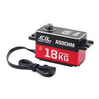 AGFRC A50CHM 18KG alto Torque 8,4 V bajo perfil sin núcleo programable Digital Metal Gear Servo RC Racing Car Robot
