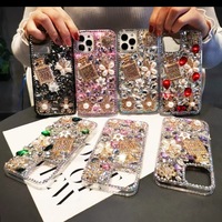 Haute qualité luxe étincelle paillettes cristal étui strass diamant couverture de téléphone pour iPhone 15 14 13 12 16 Plus et 8 Plus