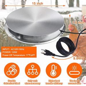 Calentador de <span class=keywords><strong>agua</strong></span> de pollo de acero galvanizado Base calentada de <span class=keywords><strong>agua</strong></span> de aves de corral para <span class=keywords><strong>bebedero</strong></span> de pollo de metal - Product Image 5