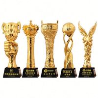 Coupe de trophée sportif en bois doré personnalisée pour événements de football, vente en gros, cérémonie de reconnaissance, verres à bière promotionnels