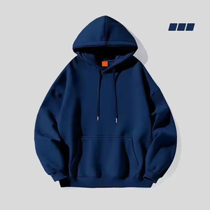 Sudadera con Capucha Personalizada OEM/ODM, Cálida, Casual, para Hombre, Cortavientos, Talla Grande, Cuello en V, Estilo Urbano, Otoñal, Vintage, con Logotipo, Estilo Preppy - Product Image 3