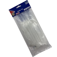 Attaches-câbles en nylon 66 blancs personnalisables, lot de 100, auto-bloquants, en PA 66, 5*300mm, longueur 14 pouces