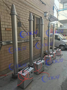 Telecommunication Tower RS485 <b>Wireless</b> Remote Control Mobile Surveillance 10m Aluminum Pneumatic Telescopic Mast Pole OK-QD-120G - Product Image 3