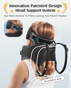 Almohada de Viaje para Soporte Cervical, Reposacabezas con Antifaz y Correa Ajustable para Auto y Avión - Product Image 4