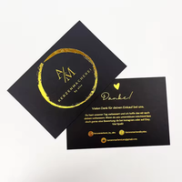Cartes de Visite de Luxe de Qualité Supérieure, Personnalisées avec Logo Estampé à Chaud Or, Cartes de Remerciement, Cartes Postales Publicitaires, Cartes de Vœux