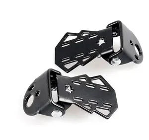 MTB Bicycle Rear Pedals Steel Mountain Road Bike Rear Foot Pedal Thicken Folding Pedals Rear Platform Foot Stand Holder 1pair