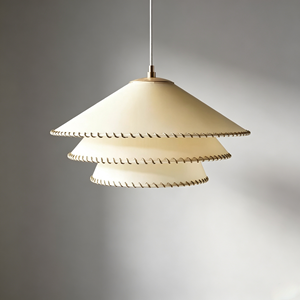 <span class=keywords><strong>Suspension</strong></span> moderne de style Artek à trois niveaux en parchemin, avec garniture en cuir et cordon de <span class=keywords><strong>suspension</strong></span>, pour salon et salle à manger - Product Image 1