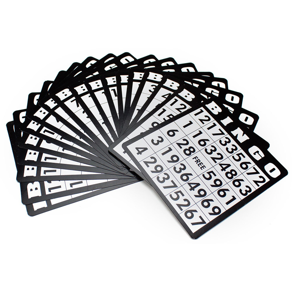 Bingo Set With Metal Cage Plastic Balls And Holders Reusable Cards And Plastic Markers