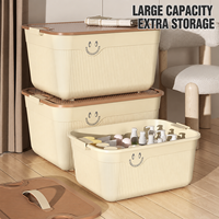 Boîte de rangement de bureau, organiseur de collations et de fournitures diverses, panier à fruits portable en plastique multi-usage à 6 compartiments, rectangulaire avec couvercle pour chambre