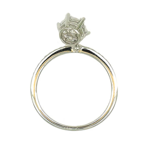 Anillo de Compromiso de Lujo con Diamantes en Racimo Colgante de Oro Blanco de 18K, Anillo de Joyería para Mujer - Product Image 1