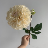 M208 Dahlias de haute qualité à 2 têtes, fleurs artificielles hydratantes pour décoration de mariage et accessoires de photographie, fleurs de dahlias au toucher réel
