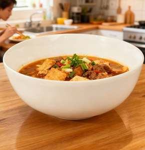 Commercio all'ingrosso di fabbrica di varie dimensioni moderno riutilizzabile bianco 6.15/7/8 pollici rotondi in ceramica ciotole - Product Image 1