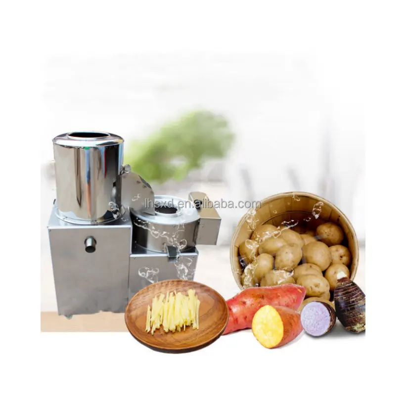 Tam otomatik patates temizleme parçalama ve dilimleme makinesi patates yıkama cips patates kızartması kesme makinesi