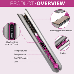 Professionelles 2-in-1 Glätteisen und Lockenstab, Kabellos und Tragbar, Mini-Haarpflege-Stylinggeräte - Product Image 3