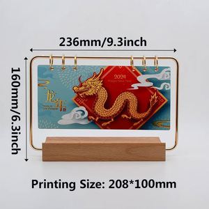 Marcos de Fotos de Madera y Metal para Calendario de Escritorio Sublimable, 8 Páginas, Lámina de Impresión PET de 0.4mm para Transferencia Térmica - Product Image 3