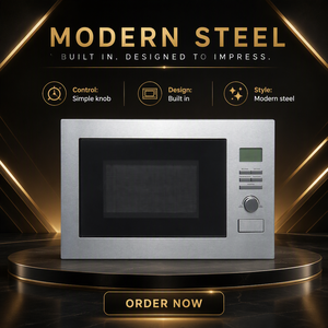 Four à <span class=keywords><strong>micro</strong></span>-<span class=keywords><strong>ondes</strong></span> électrique encastrable en acier inoxydable 25L <span class=keywords><strong>900W</strong></span> avec fonctions de barbecue, de chauffage et de décongélation pour usage domestique et hôtelier - Product Image 3