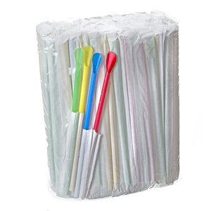 Cucchiaio-cannuccia multicolore usa e getta in plastica per feste, frullati, <span class=keywords><strong>milkshake</strong></span>, gelati, coni di neve, dolciumi e bevande - Product Image 6