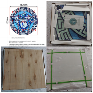 Intérieur en verre moderne Villa Design graphique tapis design Découpes Mosaïque Carreaux Art mural Peintures murales - Product Image 6