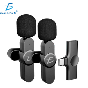 Microphone Lavalier sans fil 2 en 1 ELE-GATE pour téléphone Android avec connecteur USB C - Product Image 1