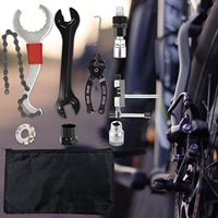 Kit de Herramientas para Bicicleta de Acero Inoxidable, 8 Herramientas Profesionales para Reparación de Bicicletas de Montaña, Extractor de Cassette 3 en 1, Llave para Desmontar Bielas