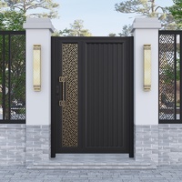 Portail de jardin en aluminium sculpté, peint, rayé, moderne, pour villa, cour, maison auto-construite