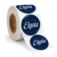 Étiquettes autocollantes rondes en vinyle imperméable imprimées sur mesure pour emballages de logos de marques