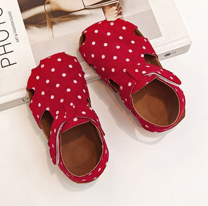 Sandales à pois pour filles, nouvelles sandales d'été pour enfants, chaussures romaines à bout fermé, chaussures de plage - Product Image 4