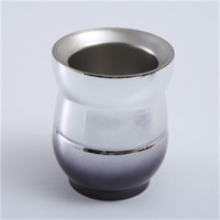 Ensemble de tasse à maté en gourde naturelle/tasse à thé, tasse à maté traditionnelle originale - 8 onces avec paille bombilla et brosse