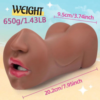 Jouet sexuel pour hommes, masturbateur masculin à trois points, double tête, gobelet, bouche, anus, trois en un, bouche, nez, fournitures pour adultes