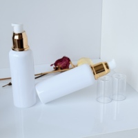Emballage de flacon de shampoing de luxe avec pompe dorée 50 ml 100 ml, flacon de lotion pour le visage, récipient cosmétique rechargeable