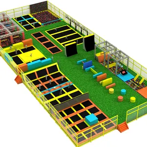 Gran lujo interior para niños trampolín Parque de Atracciones PISCINA DE BOLAS juego para padres e hijos trampolín Parque