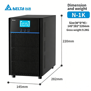 Système d'alimentation sans interruption (ASI) Delta N Series 1KVA/2KVA/3KVA avec conception de batterie à échange à chaud pour des opérations de sécurité ininterrompues - Product Image 1