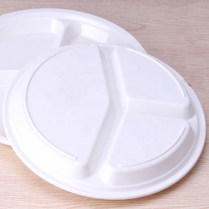 Piatto da pranzo in melamina da 10 pollici all'ingrosso, vassoio diviso <span class=keywords><strong>per</strong></span> fast food, piatto con scomparti <span class=keywords><strong>per</strong></span> la mensa scolastica, piatto in plastica - Product Image 5
