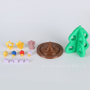 Christmas <b>Tree</b> Ornament Set With Mini Train And Balls <b>Plastic</b> Festival Decor For Kids Toy Gift - Product Image 4