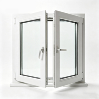 Ventana Abatible de PVC con Marco Negro, Acabado Negro Mate, Doble Acristalamiento, Insonorizada, para Hogar Moderno