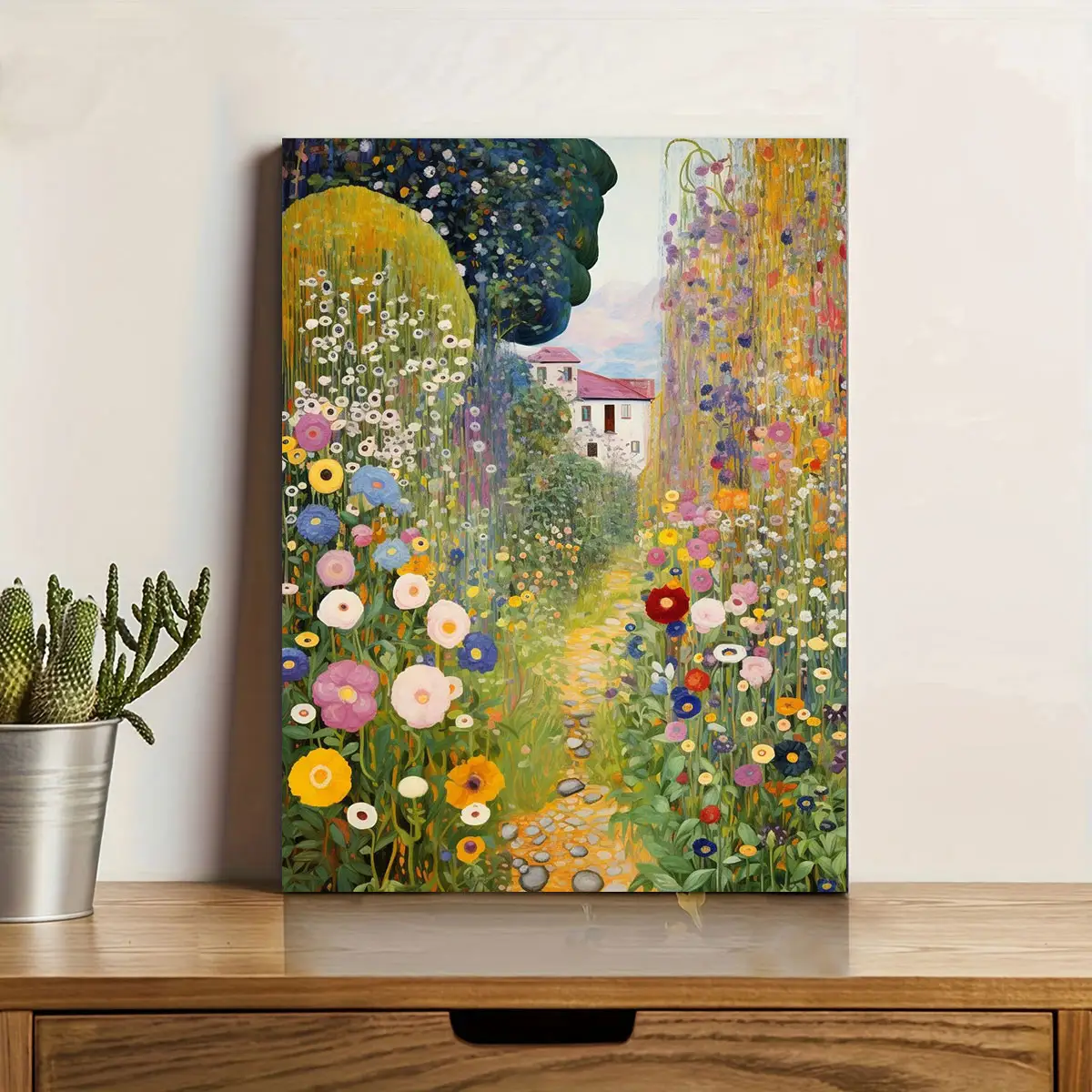 Pintura a óleo para decoração de casa, arte de parede e jardim, flores vintage, paisagismo, paisagismo, arte em tela, flores